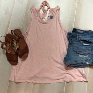 Old Navy Pink Tank with tie back
